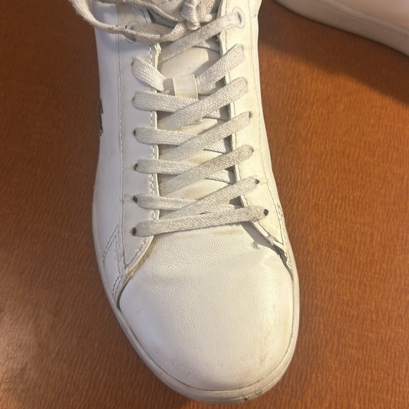 Lacoste White Sneakers Lace Up Size 8.5 EU 40 - Picture 5 of 10